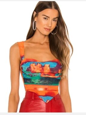 Miaou Tati Top In Thermal Print Size Small